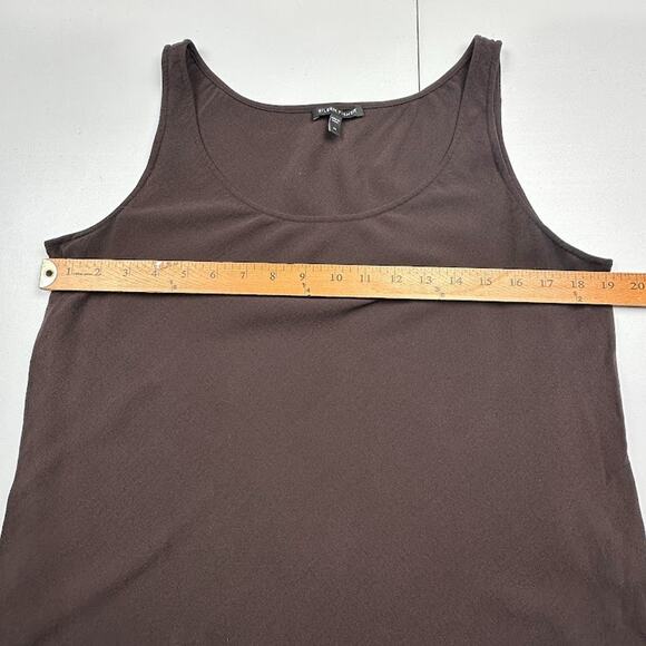 Eileen Fisher Tank Top Womens Medium Brown Silk Quiet Luxury Layering Capsule - Picture 9 of 12